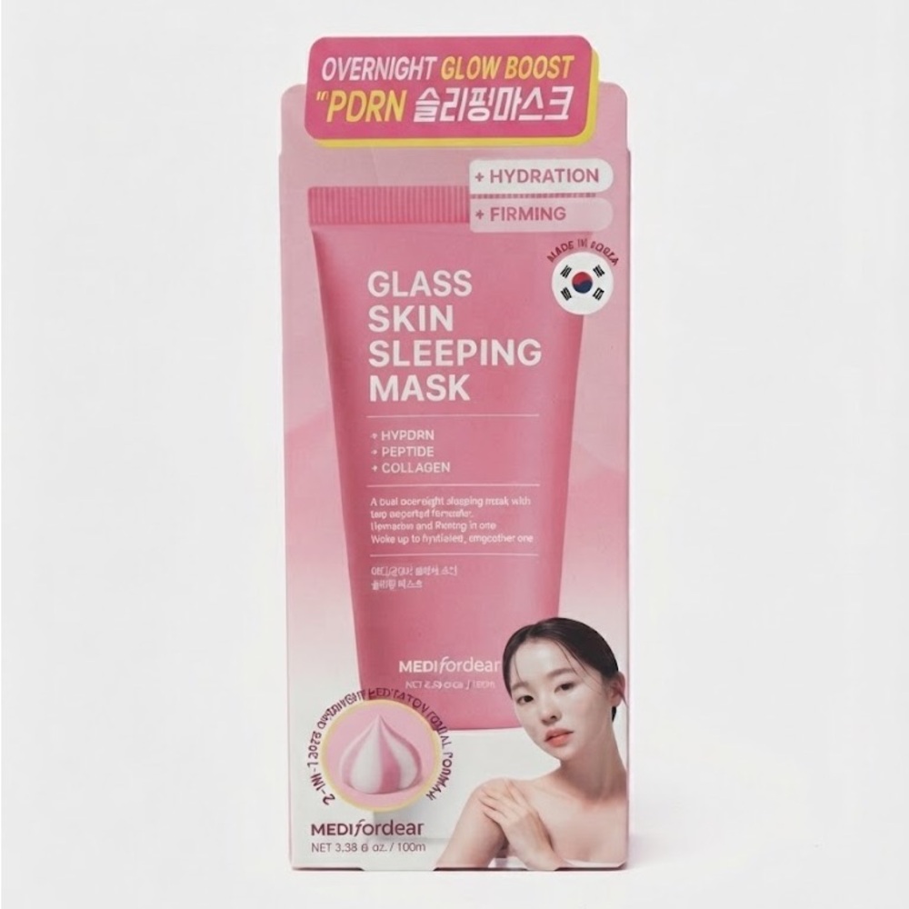 BNIB MediForDear Glass Skin PDRN Sleeping Mask - Hydrating Overnight Face Mask